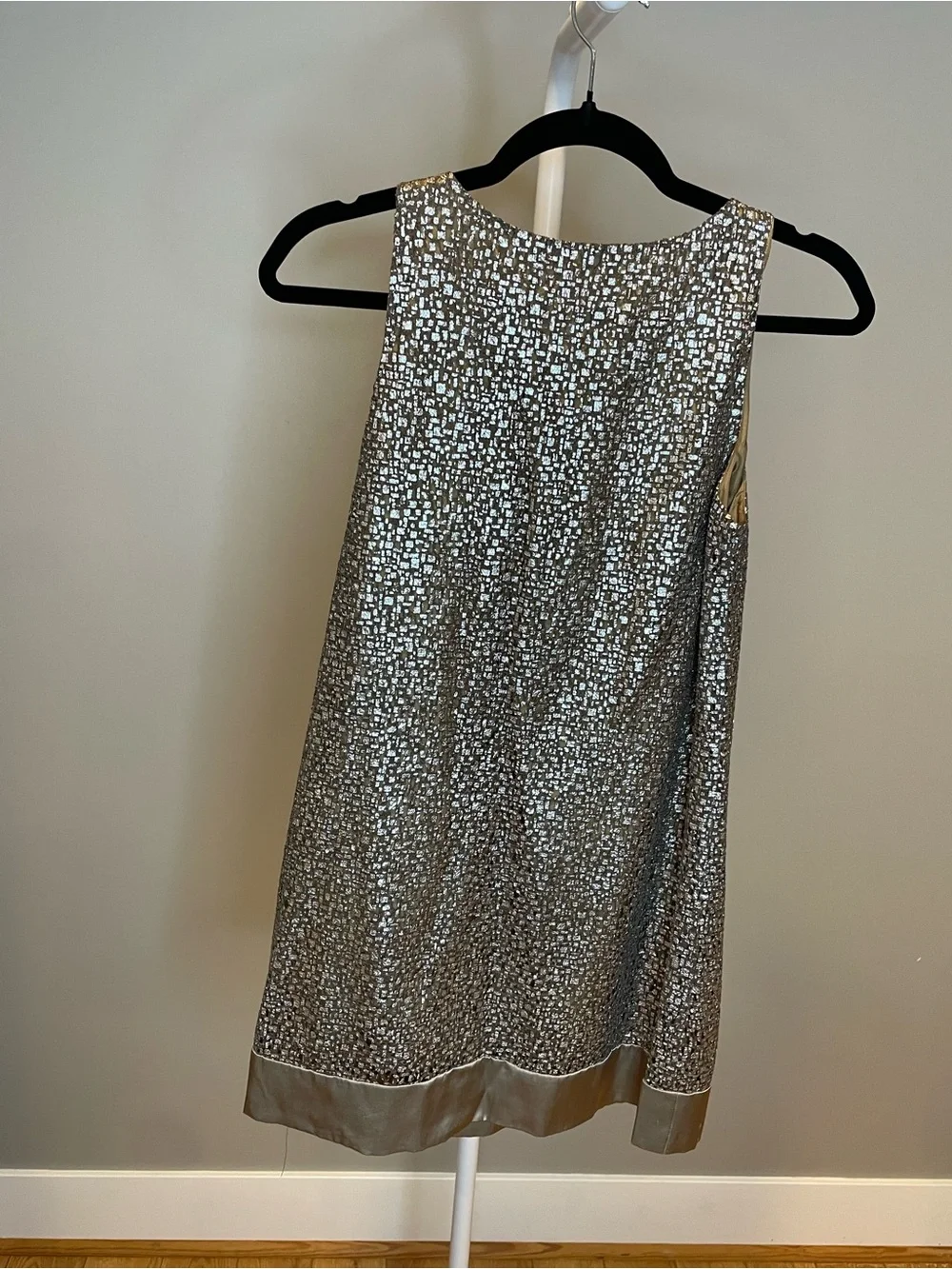 Hale Bob Embellished Metallic Tunic Dress - XS